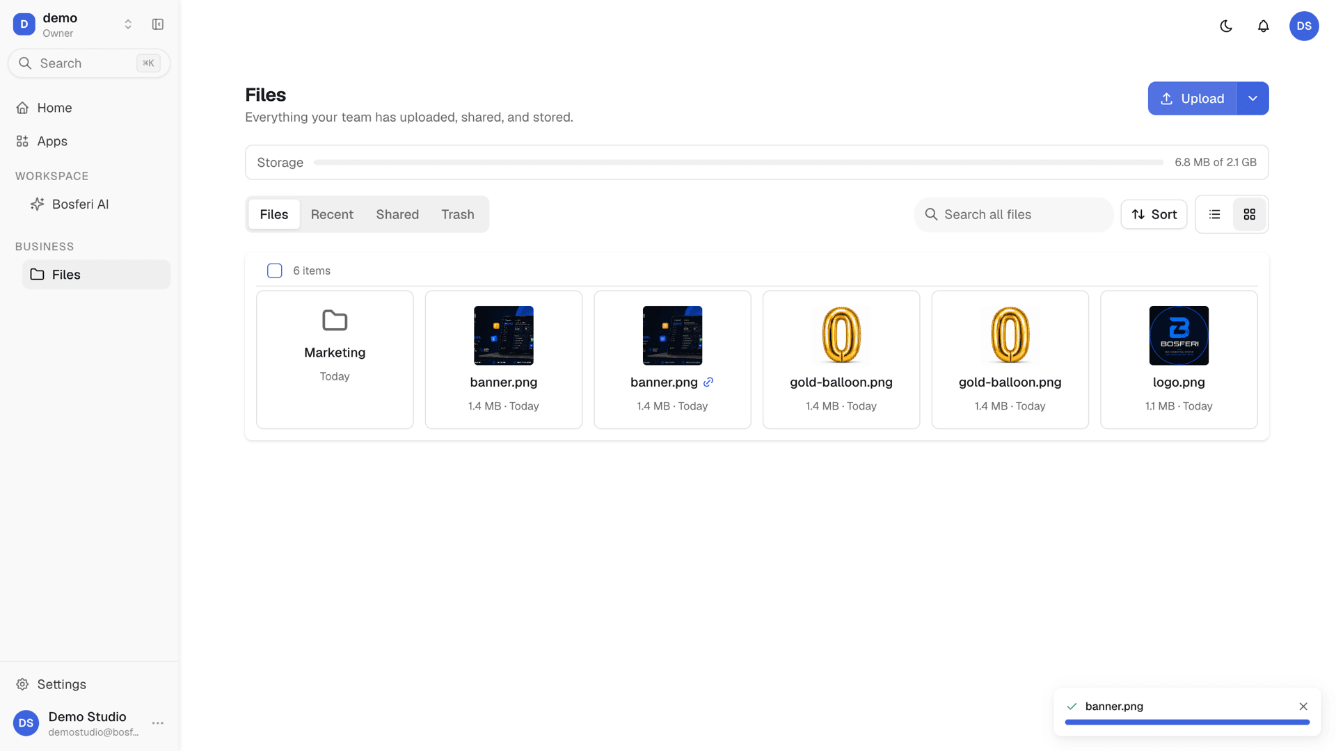 Upload from your computer
